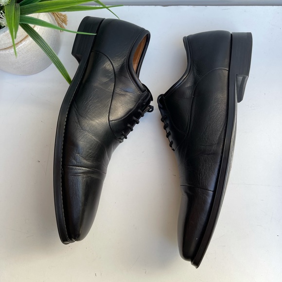- Magnanni🔴black leather Oxfords men’s Size 10.5 D - Picture 6 of 12
